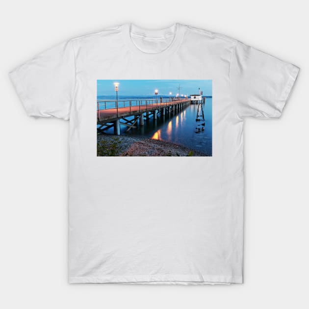 Hagnau Jetty just after Sundown - Lake Constance T-Shirt by holgermader